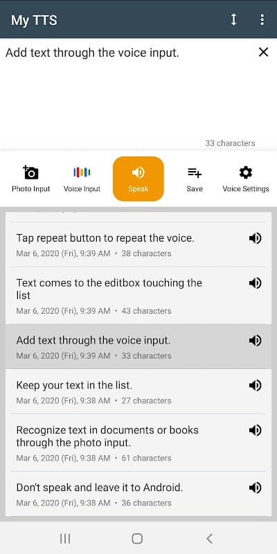 My TTS: Text-to-Speech screenshot 4