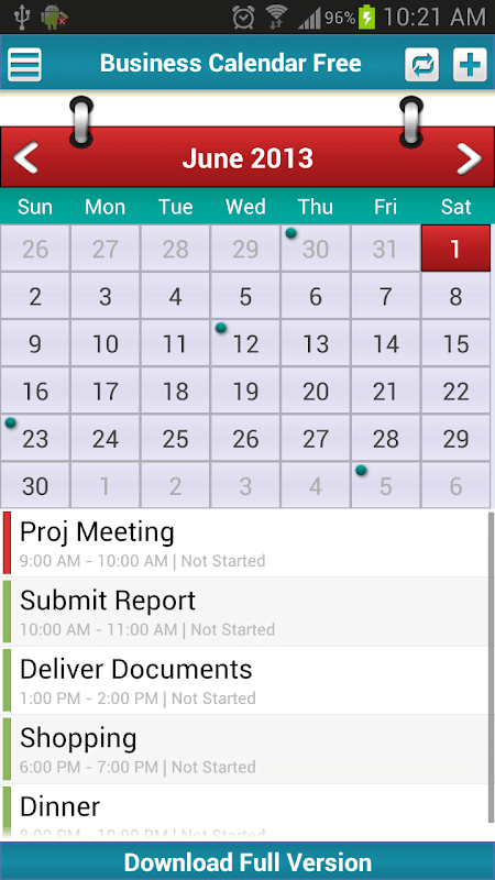 Business Calendar - Event Todo screenshot 1