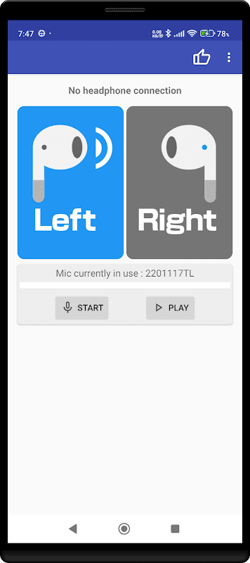 Headphone Left Right Mic Test screenshot 1