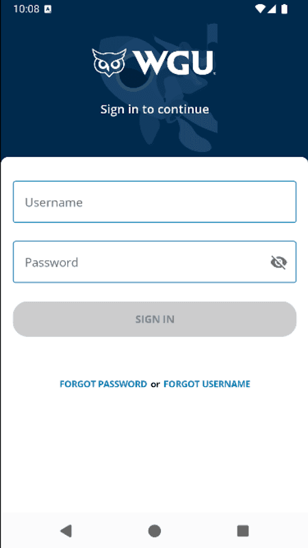 myWGU Mobile screenshot 1