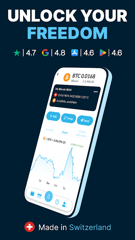 Bridge Wallet, the Swiss app for Bitcoin & Crypto screenshot 1