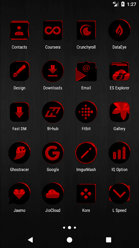 Black and Red Icon Pack v9.0 (Free) screenshot 3