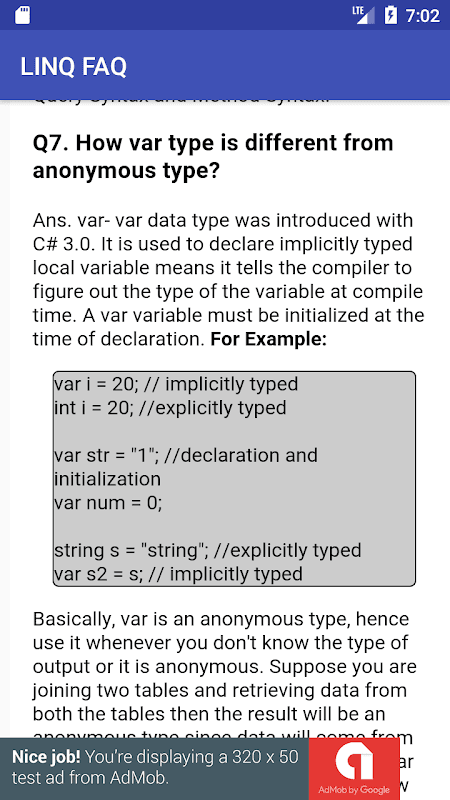 LINQ FAQ screenshot 3