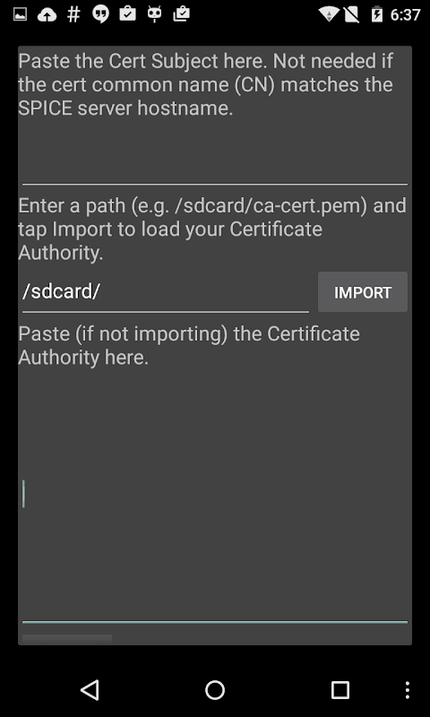 aSPICE: Secure SPICE Client screenshot 3