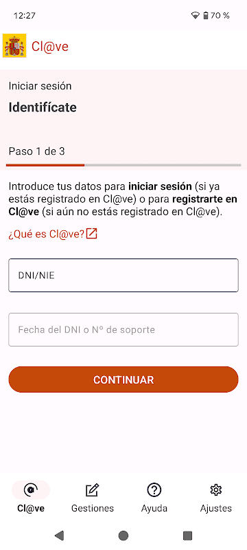 Cl@ve PIN screenshot 1