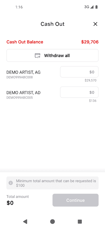 Artist Portal screenshot 3