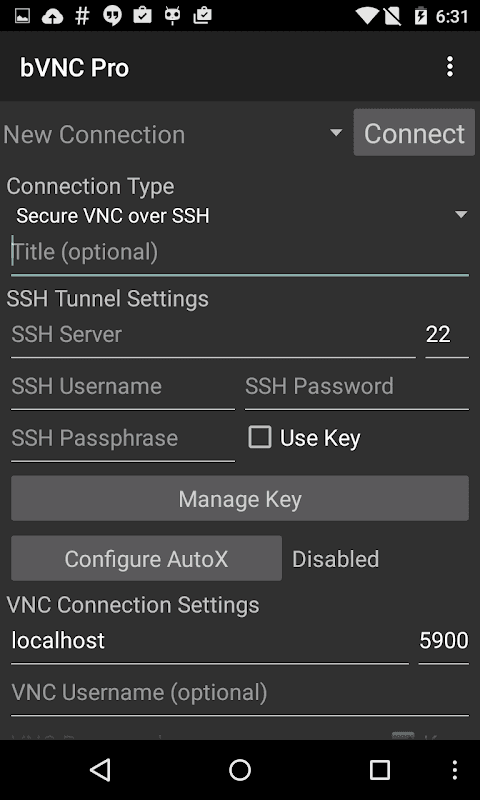 bVNC: Secure VNC Viewer screenshot 2