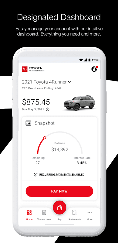 myTFS - Toyota Financial screenshot 2