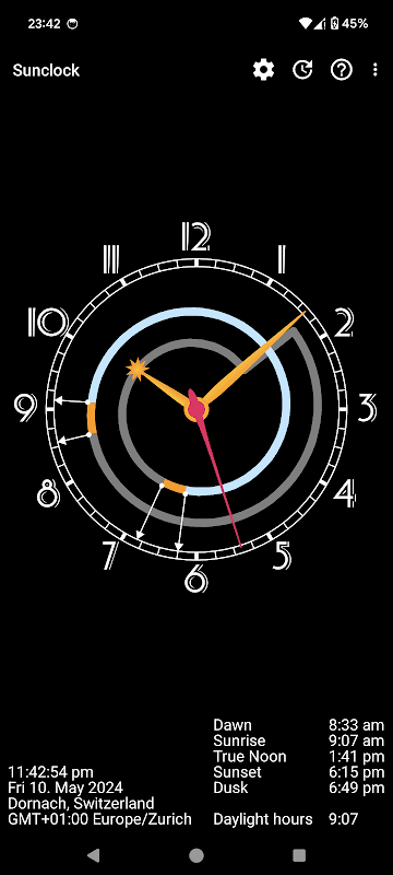 Sunclock - Sunrise, Sunset, Moon screenshot 5