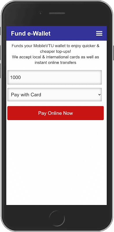 Mobile VTU - Airtime & Data Re screenshot 1