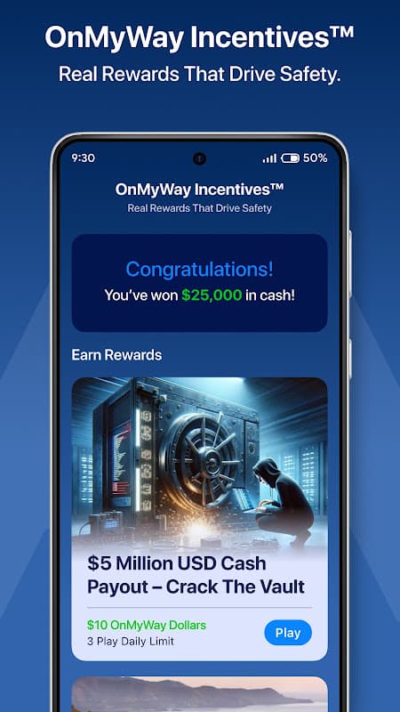 OnMyWay: Drive Safe, Get Paid! screenshot 2