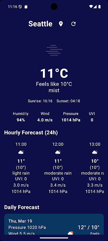 Weekly Weather Forecast screenshot 2