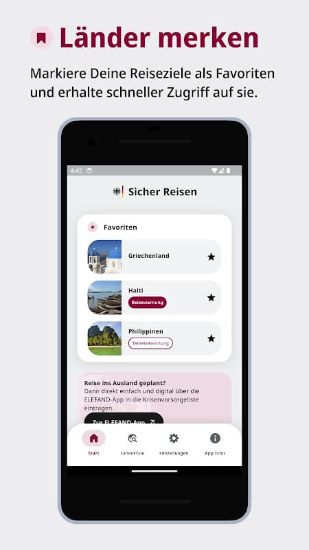 Sicher Reisen screenshot 2