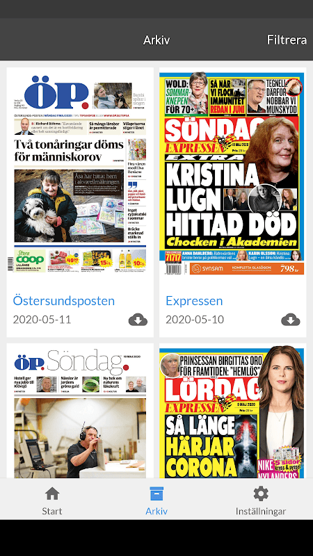 Östersunds-Posten e-tidning screenshot 2