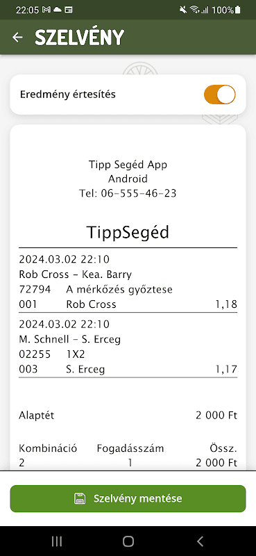 Tipp Segéd screenshot 6