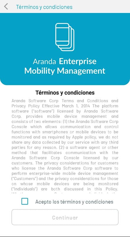 ArandaEMM screenshot 4