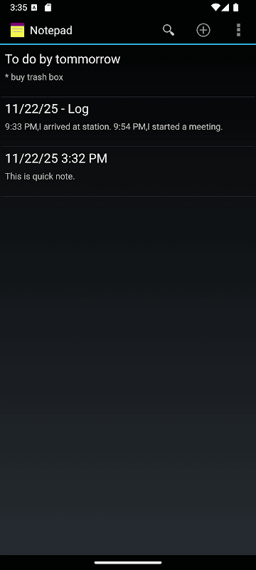 Simple Notepad screenshot 1