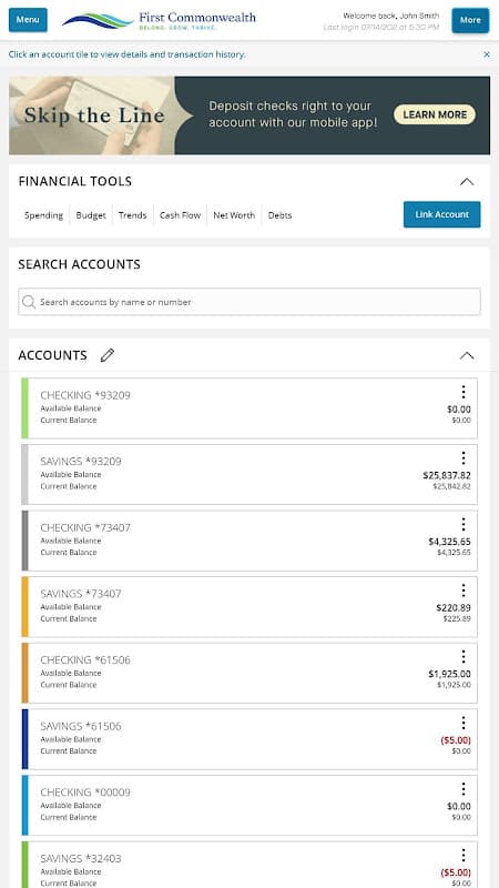 First Commonwealth FCU Mobile screenshot 2