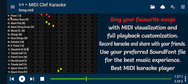 MIDI Clef Karaoke Player screenshot 6