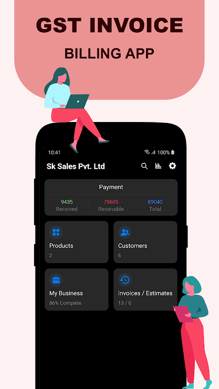 Gst invoice and billing app free screenshot 1