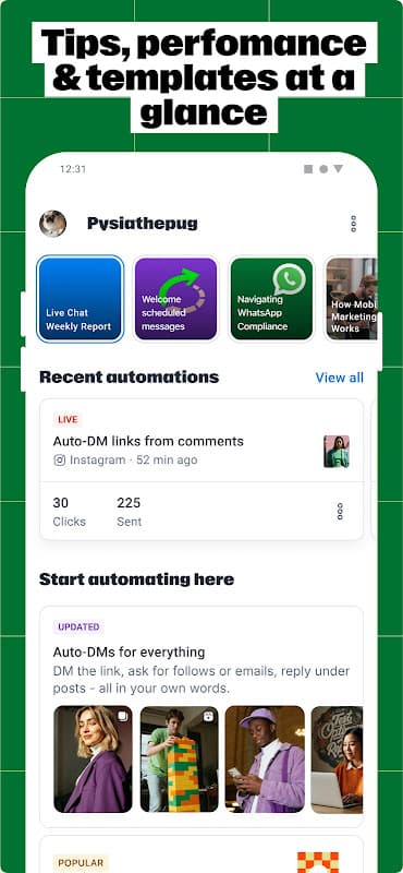 Manychat screenshot 3