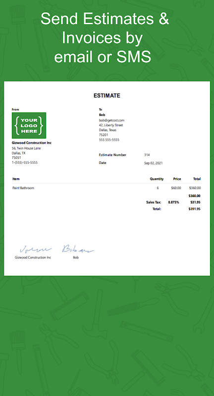 Contractor Estimate & Invoice screenshot 3