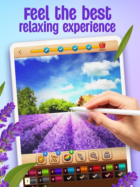 Cross-Stitch: Coloring Book screenshot 5