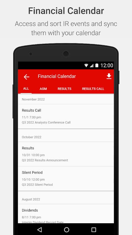 e& Investor Relations screenshot 5
