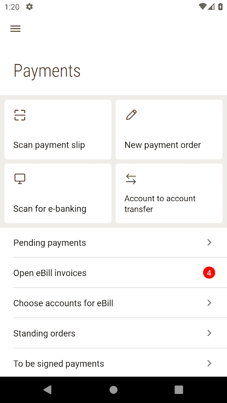 Mobile Banking Bank Zimmerberg screenshot 3