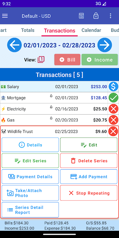 MoBill Budget and Reminder screenshot 6