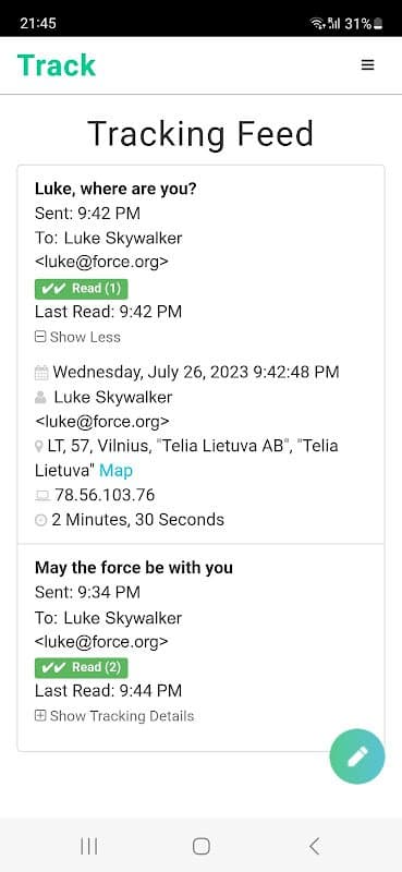 Track - Email Tracking screenshot 4