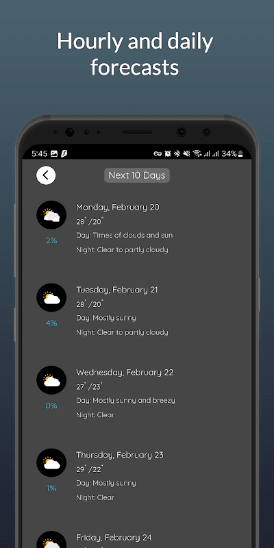 BWeather Forecast screenshot 3