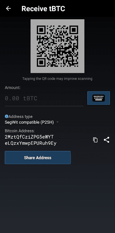 Mycelium Testnet Wallet screenshot 5