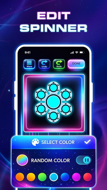 Finger Spinner Glow Art 3D screenshot 3