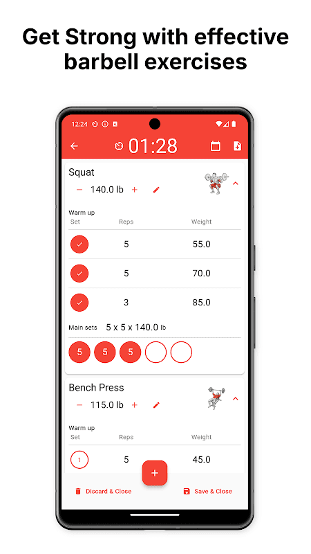 5x5 Workout Logger screenshot 1