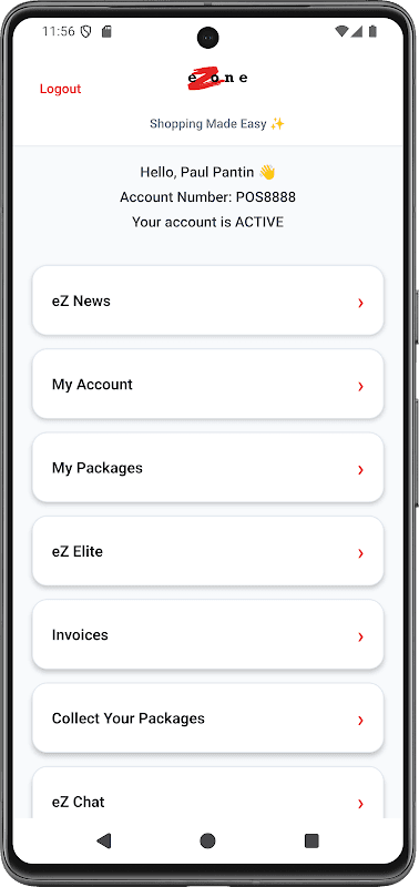 eZone screenshot 2