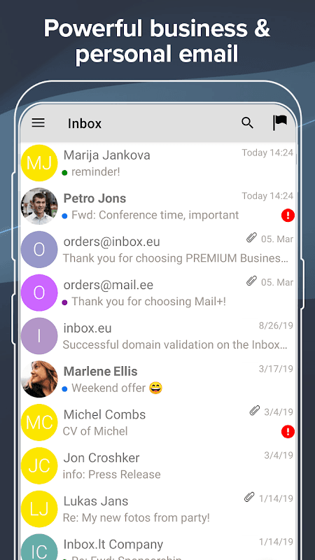 Inbox.eu - domain & personal email screenshot 1