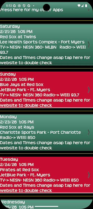 Trivia & Schedule Red Sox Fans screenshot 6