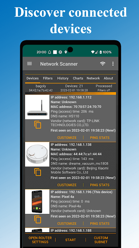 Network Scanner and WiFi Scan screenshot 1