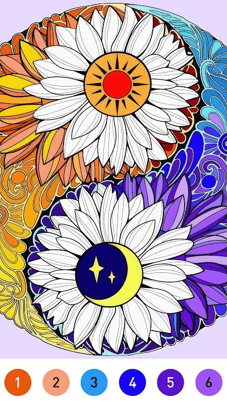 Mandala Color by Number Book screenshot 2