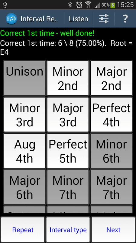 Interval Recognition ear train screenshot 1