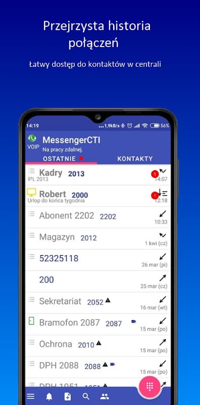 MessengerCTI screenshot 1