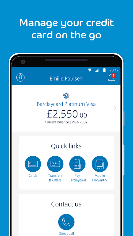 Barclaycard screenshot 1