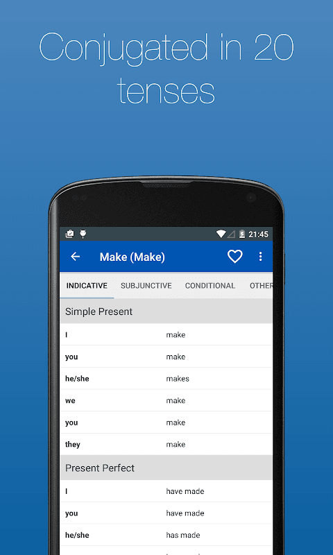 English Verb Conjugator screenshot 3