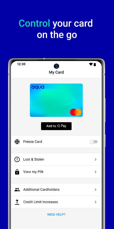 Aqua credit card screenshot 5