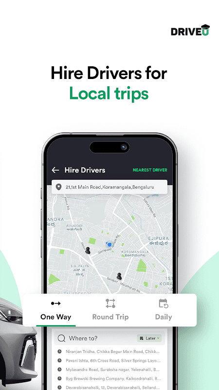 DriveU: Hire Driver for Car screenshot 2