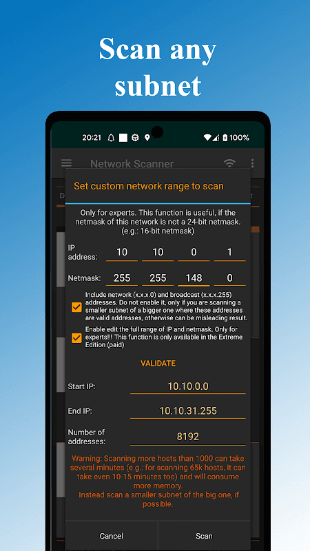 Network Scanner and WiFi Scan screenshot 2