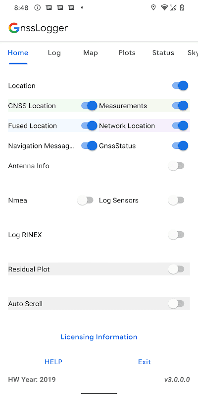 GnssLogger App screenshot 1