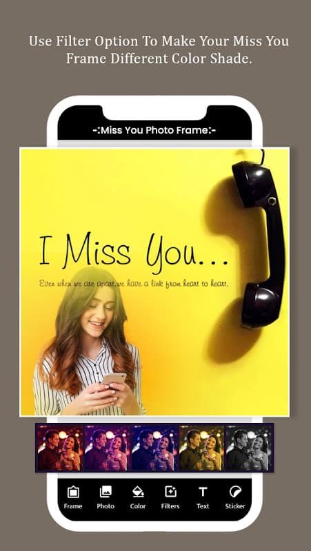 Miss You Photo Frame screenshot 3
