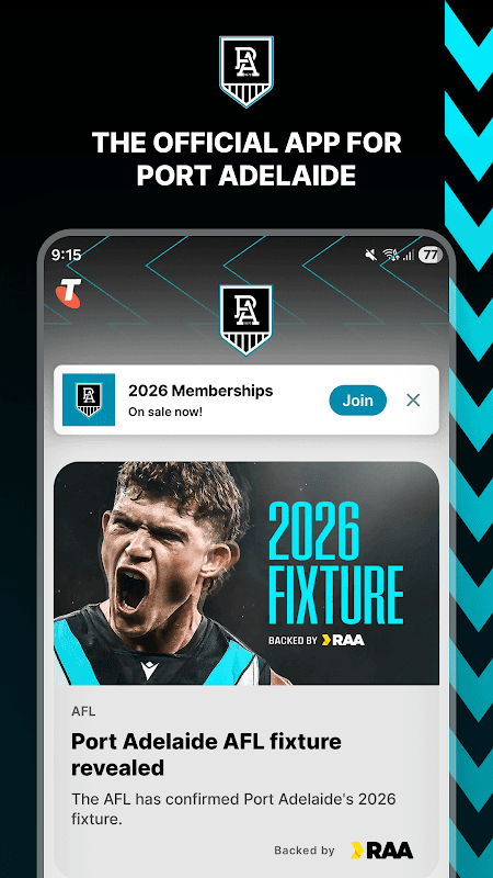 Port Adelaide Official App screenshot 1